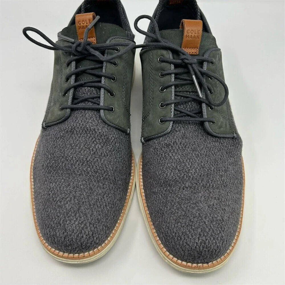 Cole Haan OriginalGrand Stitchlite Plain Toe Oxford Shoes Gray/Green Size 13